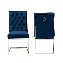 Baxton Studio Sherine Contemporary Fabric 2 Piece Dining Chair Set