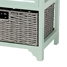Baxton Studio Valtina Modern Wood 3 Drawer Storage Unit with Baskets