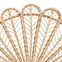 Baxton Studio Variel Modern Bohemian Rattan Queen Size Headboard