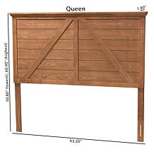 Baxton Studio Yorick Classic Wood Queen Size Headboard