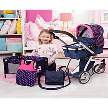 Bayer Convertible Doll Pram Mega Set Travel Bag & Sleep Sack