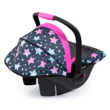 Bayer Doll Car Seat with Turquoise & Pink Stars Pattern