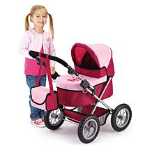Bayer: Trendy Doll Pram for Dolls Up - Bordeaux, Red, Pink