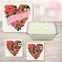 Be Mine II 6.5x6.5 Artboard Lid/20oz Candle & Coaster Set
