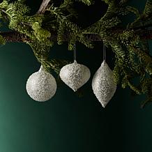 Beaded Glass Tree Ornaments - 6-piece Set