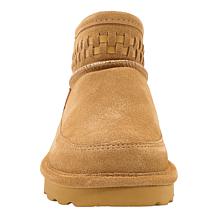 BEARPAW® Marabel Woven Shaft Suede Bootie with Rain & Stain Repellent