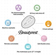 Beautyrest Cotton Blend Heated Mattress Pad Twin XL - White