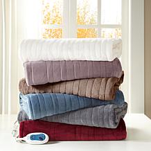 Beautyrest Heated Microlight Oversized Throw-Ivory