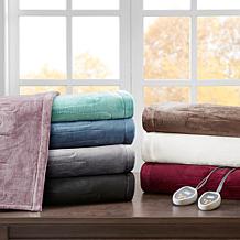 Beautyrest Heated Plush Blanket - Black Full