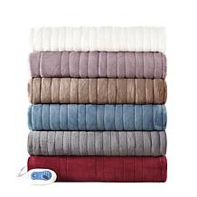 Beautyrest Heated Plush Microlight Oversized Throw