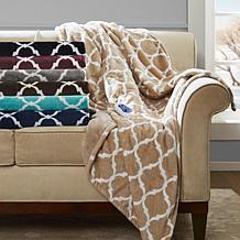 Beautyrest Heated Printed Microlight Oversized Throw