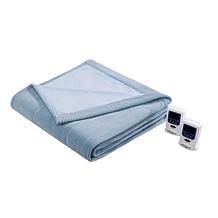 Beautyrest Washable Fleece Electric Blanket - Full/Blue