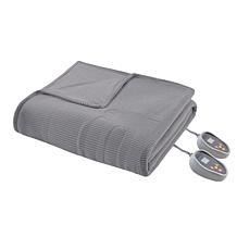 Beautyrest Washable Fleece Electric Blanket - Twin/Gray