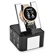 Bebe Adult Female Gold-Tone Smart Watch - Silver and Gold-Tone