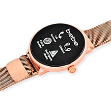Bebe Adult Female Silver-Tone Smart Watch - Rose-Gold