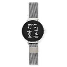 Bebe Adult Female Smart Watch - Silver-Tone
