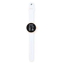 Bebe Adult Female Smart Watch with Gold-Tone - White