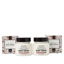 Beekman 1802 2-pk Honeyed Grapefruit Goat Milk Body Cream in Clock Tin