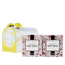 Beekman 1802 2-pk Honeyed Grapefruit Goat Milk Body Cream in Clock Tin