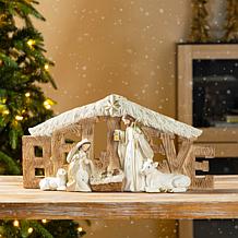 BELIEVE Holy Family Resin Figurine 8"H x 16"L x 3"W