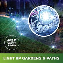 Bell + Howell Disk Lights Deluxe Solar Lights 8-pack