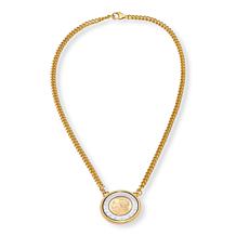 Bellezza 18" 500 Lira Coin Curb Necklace