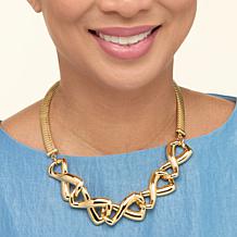 Bellezza 18" Bronze Infinity Design Tubogas Chain Necklace
