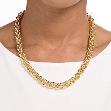 Bellezza 18" Bronze Polished Cestina Chain Necklace