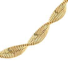 Bellezza 18" Bronze Twisted Herringbone Chain Necklace