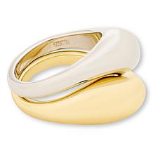 Bellezza 2-Tone Bronze Yin Yang Ring 2-piece Set