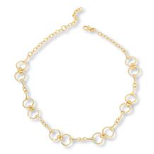 ★COURONNE★ Bellini G Bella Cross 22_RXBRX23114NAX CZ Cross Charm Necklace Figaro Chain 14K Gold Filled