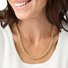 Bellezza 20" Bronze Polished Rope-Link Chain Necklace