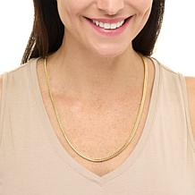 Bellezza 24" Bronze Diamond-Cut Squared Wheat Chain Necklace