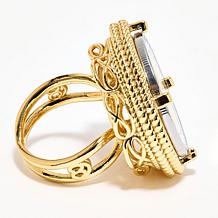 Bellezza 500 Lira Coin Bronze Rope Frame Ring