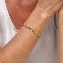 Bellezza Bellissima Bronze Diamond-Cut Disco Chain Bracelet