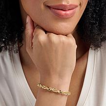 Bellezza Bellissima Bronze Diamond-Cut Disco Chain Bracelet