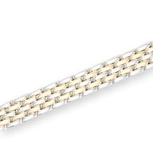 Bellezza Bronze 5-Row Stampato Panther-Link Chain Bracelet