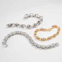 Bellezza Bronze Byzantine Station Magnetic Clasp Bracelet