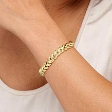 Bellezza Bronze Cast Link Line Bracelet