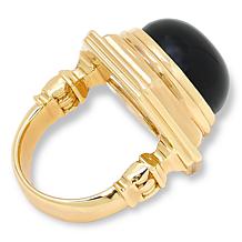 Bellezza Bronze Chalcedony Antique Replica Solitaire Ring