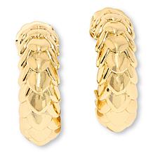 Bellezza Bronze Chunky Geometric Hoop Earrings