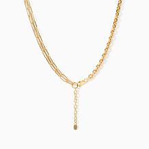 Bellezza Bronze Double Chain Necklace with Lira Coin Pendant