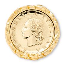 Bellezza Bronze Genuine 20 Lira Coin Ring