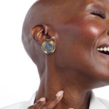 Bellezza Bronze Lira Coin Bee Wrapped Earrings