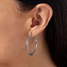 Bellezza Bronze Polished and Diamond-Cut Hoop Earrings Set