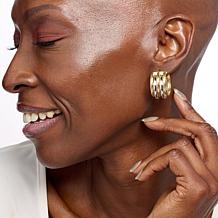 Bellezza Bronze Polished and Diamond-Cut Multi Tube Hoop Earrings