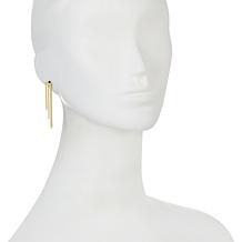 Bellezza Bronze Polished Herringbone Drape Earrings