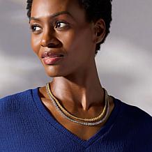 Bellezza Bronze Rope Chain Adjustable Sliding Necklace