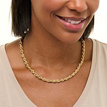 Bellezza Bronze Rope Chain Necklace and Bracelet 2-piece Set