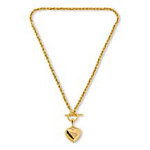 Bellezza Bronze Rope Toggle Necklace with Detachable Enhancer Charm